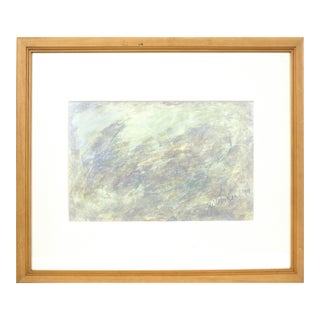 Green, Purple, and Silver - Metallic Abstract Painting by Judith W. Winslow For Sale