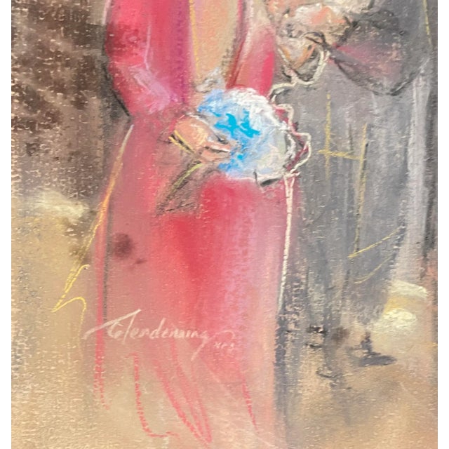 Impressionist pastel on heavy paper by Washington State artist Susan Flora Gendenning (born 1948.) Signed lower left and...