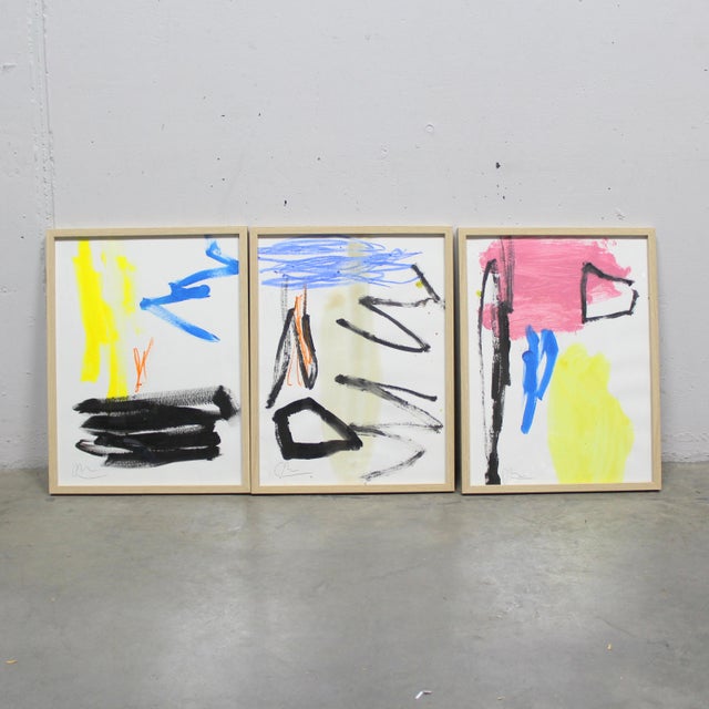 Lola Galanes, Compositions, Drawings, Set of 3 For Sale - Image 4 of 5