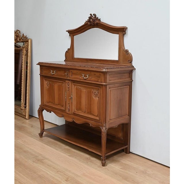 Louis XV Style Buffet in Walnut, Early 20th Century For Sale - Image 3 of 18