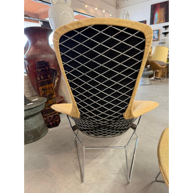 1978 Harry Bertoia for Knoll Bird Chair and Ottoman w/ Knoll Labels For Sale - Image 16 of 18