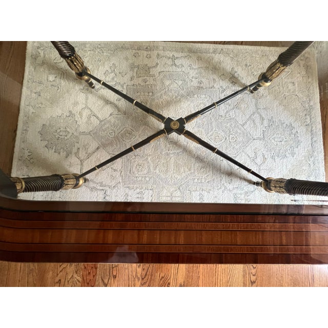 E J Victor Mahogany and Ebony Glass Cocktail Table For Sale - Image 15 of 18