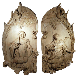 Monumental Sculpted Panels, 1750, Set of 2