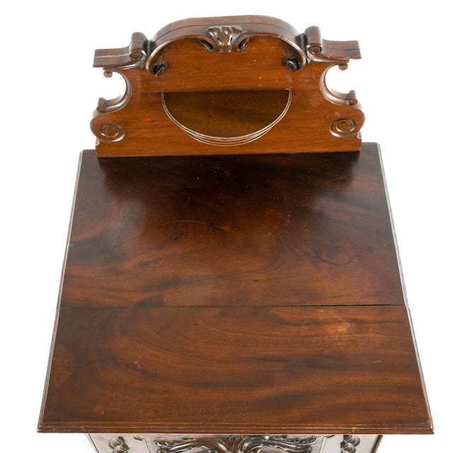 Victorian James Allen & Sons Carved Oak Victorian Bedside Cabinet, English, Circa 1890 For Sale - Image 3 of 10