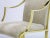 Beige Set of Six Art Deco Revival Brass Dining Chairs by Design Institute of America For Sale - Image 8 of 10