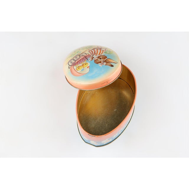 Vintage Tin Cote Dor Easter Can with Rabbit and Ducks, 1930s For Sale - Image 6 of 10
