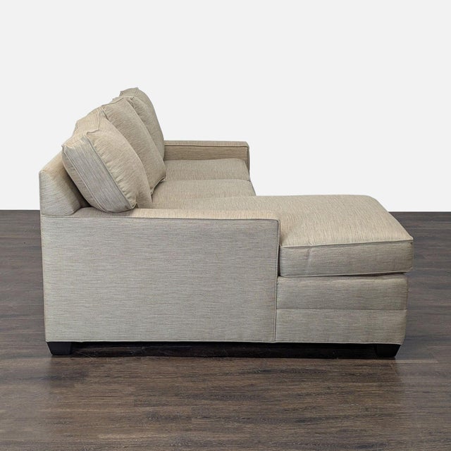Ethan Allen Ethan Allen Bennett Beige Sectional Sofa With Left Chaise For Sale - Image 4 of 10