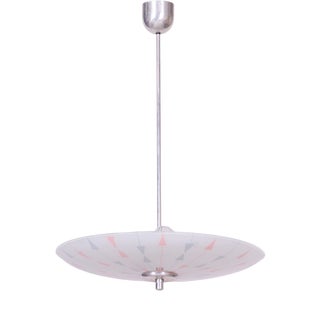 Mid-Century Chandelier in Chromed Steel by Napako, Czech, 1950s For Sale