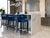 Hart Navy Velvet Bar Stool For Sale In Los Angeles - Image 6 of 7
