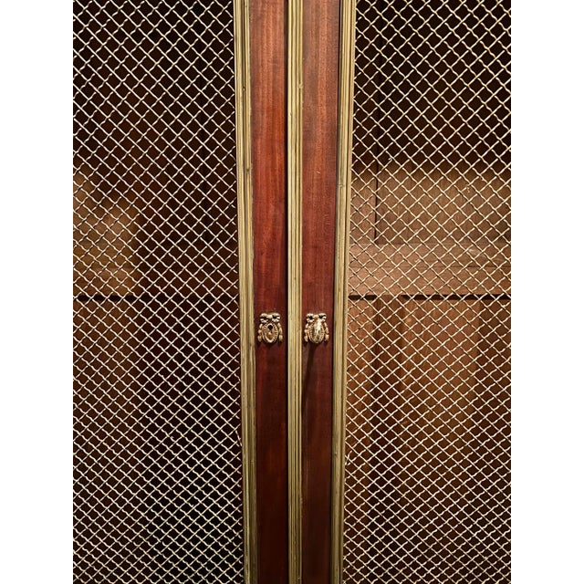 French Louis XVI Style Mahogany Bookcase Cabinet For Sale In Los Angeles - Image 6 of 12