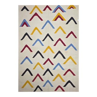 Hand-Woven Wool Art Rug After Alexander Calder "Boomerangs" For Sale