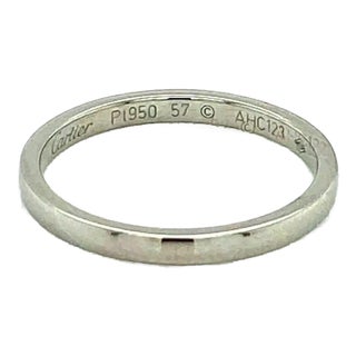Cartier Platinum Wedding Band Ring For Sale
