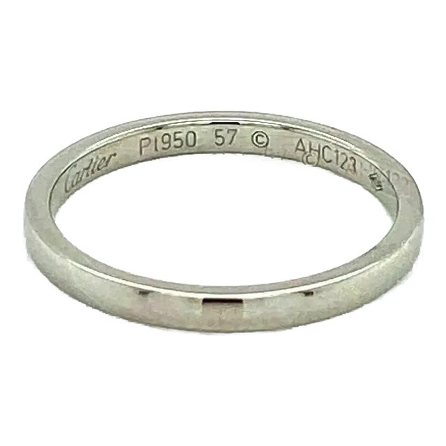 Cartier Platinum Wedding Band Ring For Sale