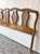 French Provincial Vintage King Midcentury French Provincial Wood Rattan Headboard For Sale - Image 3 of 5