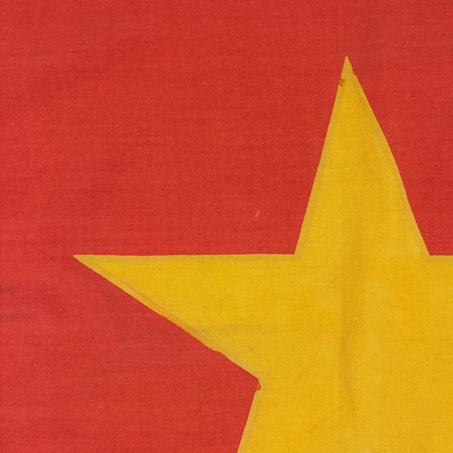 Vintage Faded Wool Flag of Vietnam For Sale - Image 4 of 6