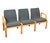 A delightfully simple Scandinavian bentwood Mid Century Modern 3 seat sofa / bench. 3 separate upholstered seats are...