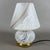Mushroom Table Lamp in Opaline Murano Glass and Brass, 1970s For Sale - Image 13 of 13
