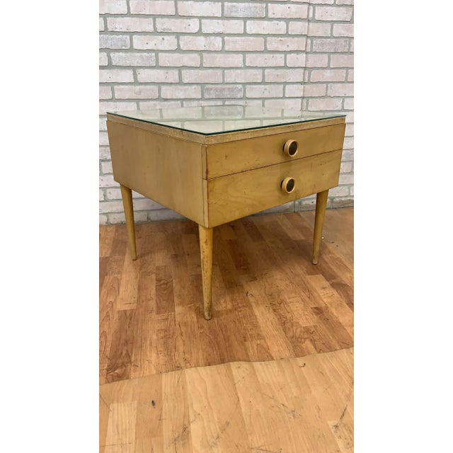Mid 20th Century Mid Century Modern Paul Frankl Cork Side Table For Sale - Image 5 of 6