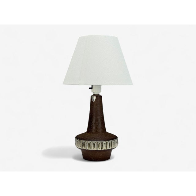 Mid-Century Modern Michael Andersen & Søn, Brown Stoneware, Table Lamp, Denmark, 1960s For Sale - Image 3 of 9