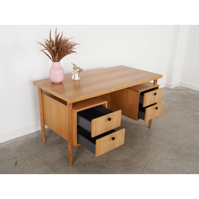 Vintage Scandinvian Oak Desk, 2000s For Sale - Image 4 of 14