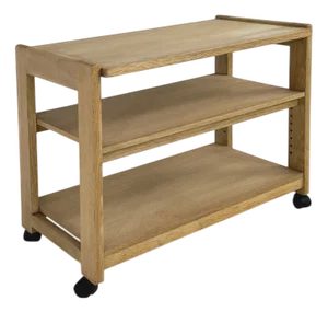 Oak Serving Cart aby Guillerme and Chambron for Votre Maison, 1960s