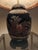Wood Vintage Chinoiserie Black Porcelain Ginger Jar Floral Table Lamp With Shade For Sale - Image 7 of 11