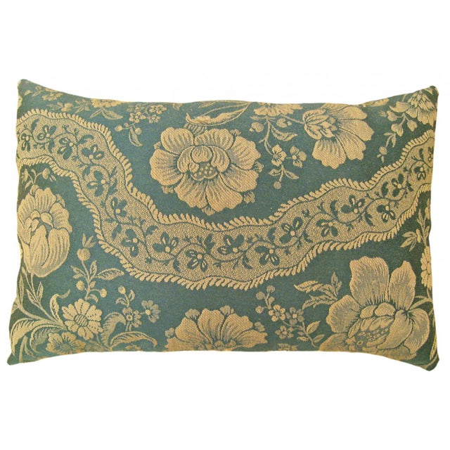 Textile 1960 Decorative Vintage European Chinoiserie Fabric Pillows with Floral - Set of 4 For Sale - Image 7 of 12