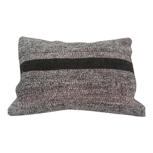 Handmade Striped Kilim Pillow Cover For Sale