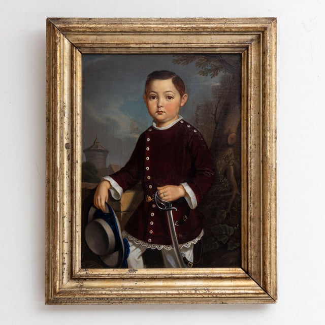 Georg Wilhelm Wanderer, Portrait of a Boy, 1836, Oil on Canvas For Sale - Image 10 of 10
