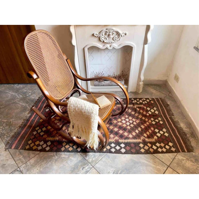 Vintage Kilim Runner Rug with Geometric Diamond Patterns, 1960s For Sale - Image 4 of 9