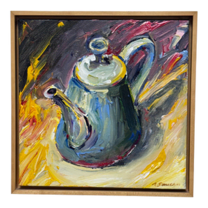 Circa 2001 Albert Smith Abstract Teapot, Framed