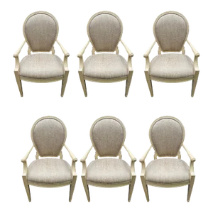 Century Furniture Set of 6 Dining Chairs - With Art Deco Openwork Backs