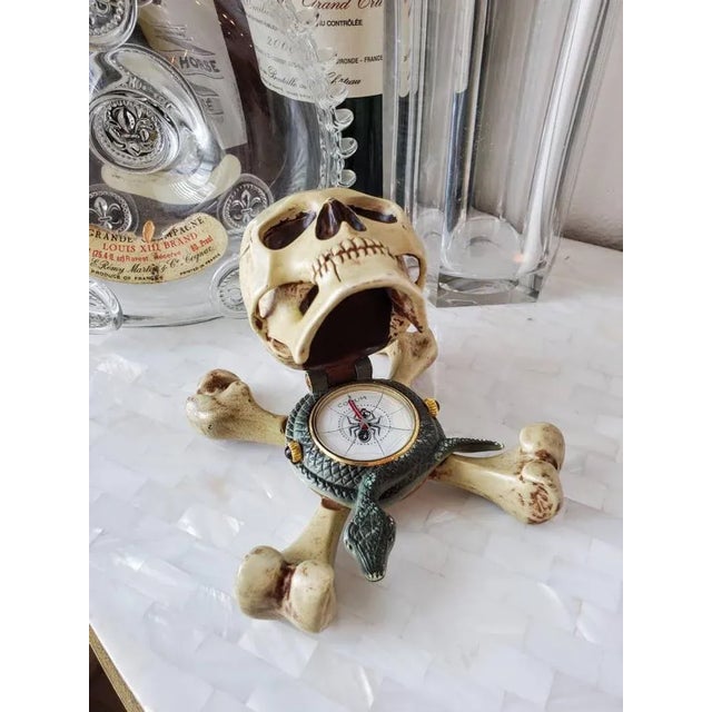 Skull & Crossbones Jolly Roger Desk Clock by Corum For Sale - Image 9 of 11