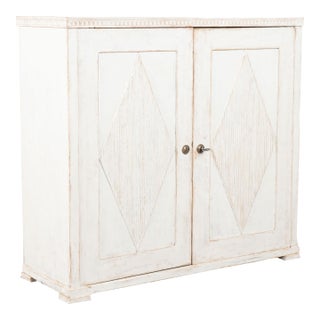 19th Century Swedish White Gustavian Cabinet Sideboard For Sale