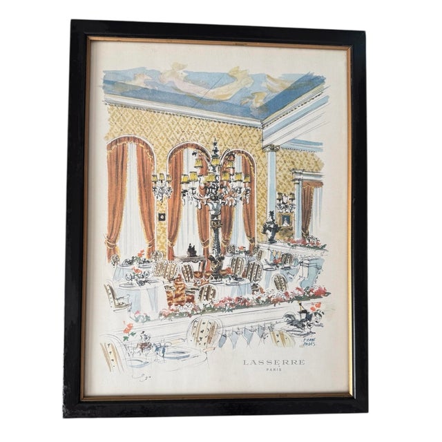 Mid 20th Century Vintage French Menu for Lasserre Paris For Sale - Image 5 of 5