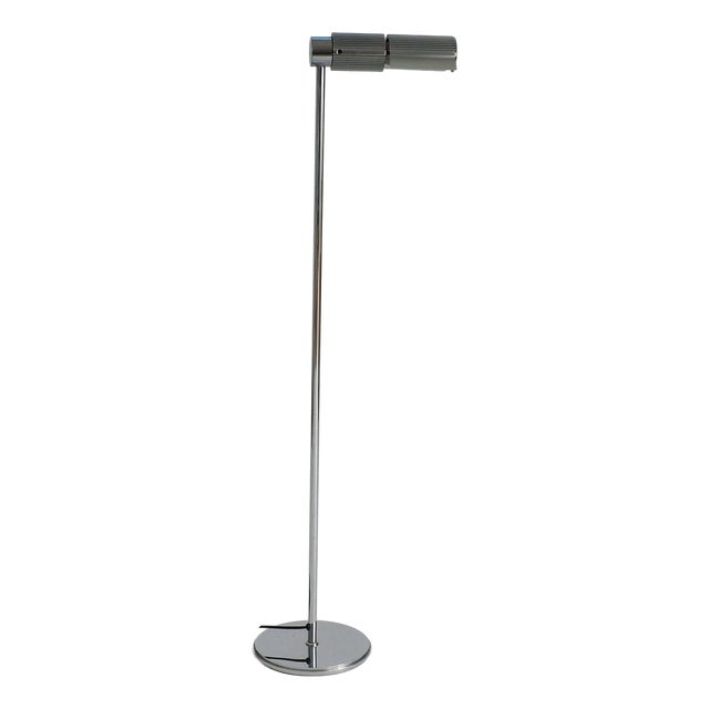 Haloprofil 878HR Floor Lamp in Silver by Viktor Frauenknecht for Swiss Lamps, 1960s For Sale