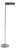 Haloprofil 878HR Floor Lamp in Silver by Viktor Frauenknecht for Swiss Lamps, 1960s For Sale