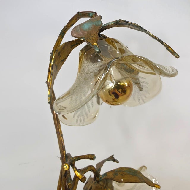 Glass Murano Glass Floral Floor Light from Poliarte, Italy, 1960s For Sale - Image 7 of 9