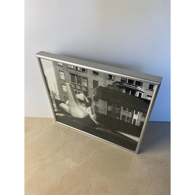 Mid 20th Century Vintage Black & White Photograph of Henry Moore’s ‘Vertebrae’ Sculpture, Seattle, Framed” For Sale - Image 5 of 8