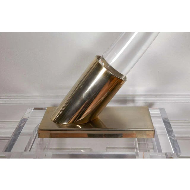 Huge Acrylic Glass Tusk Table Lamp from Maison Jansen, 1970s For Sale - Image 3 of 5