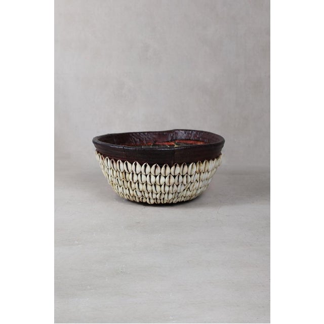Vintage Hausa Bowl in Leather For Sale - Image 3 of 6