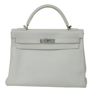 Hermès Kelly 32 Blanc Togo Palladium Hardware 2018 For Sale