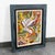 Red Mid Century Modern Art Original Abstract Expressionism Multi-Color Canvas Framed For Sale - Image 8 of 11