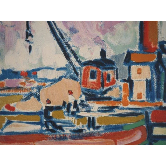 Maurice De Lvaminck, The Seine towards Chatou, Lithograph For Sale - Image 4 of 5