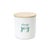 Modern Stoneware Happy Sentiment Canister with Wood Lid (Set of 2) For Sale - Image 3 of 3