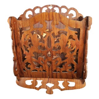Pre-War Openwork Wooden Hanger, 1890s For Sale