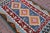 1970s Mid-Century Modern Geometric Blue Kilim Rug For Sale In Sacramento - Image 6 of 10