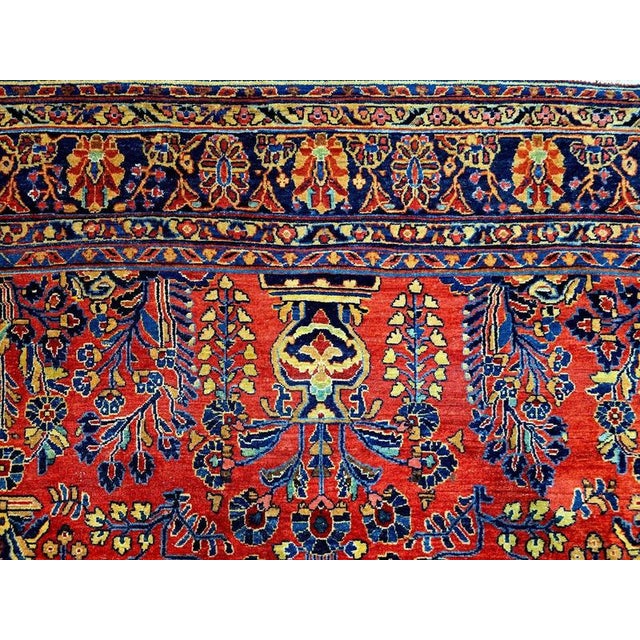 Red Antique Sarough Farahan Rug For Sale - Image 8 of 11