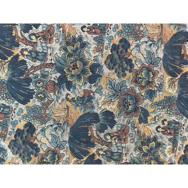 1970s French Chinoiserie Woven Jacquard Tapestry For Sale - Image 5 of 13