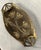Gorgeous, authentic vintage Art Nouveau elongated oval serving tray or dish, in a heavy cast brass decorated in the center...
